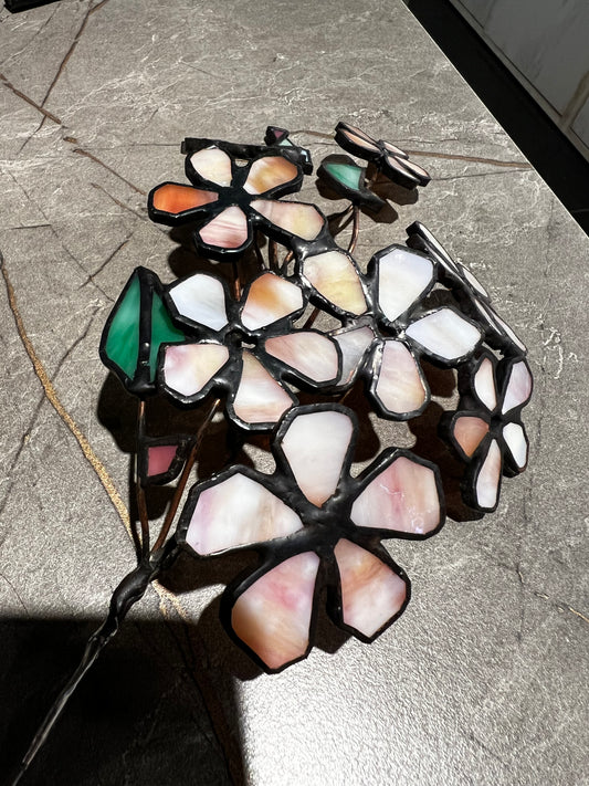 Sakura Flower 鑲嵌玻璃(杏色)