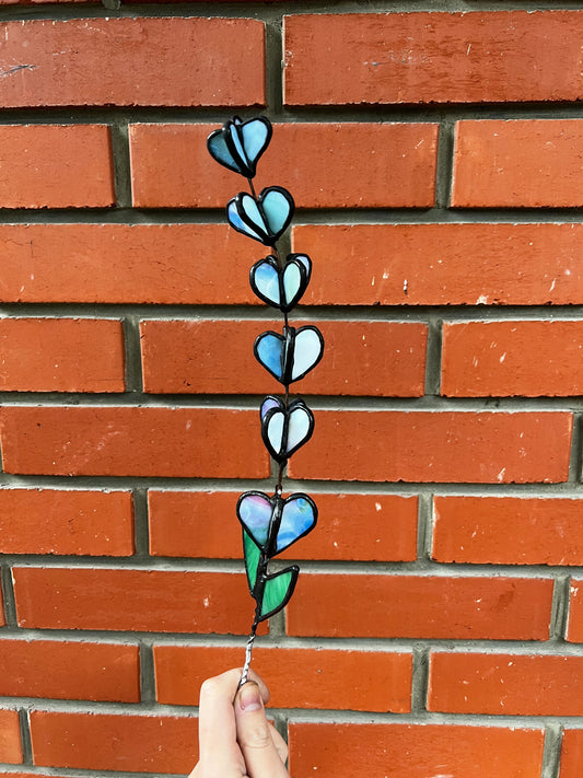 Bleeding Heart Flower 鑲嵌玻璃