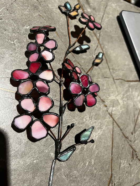 Sakura Flower 鑲嵌玻璃(桃紅)