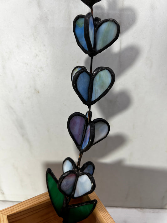 Bleeding Heart Flower 鑲嵌玻璃