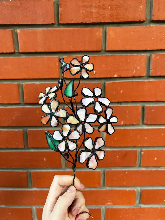 Sakura Flower 鑲嵌玻璃(杏色)