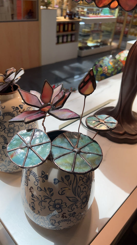 Water Lilies Flower 鑲嵌玻璃
