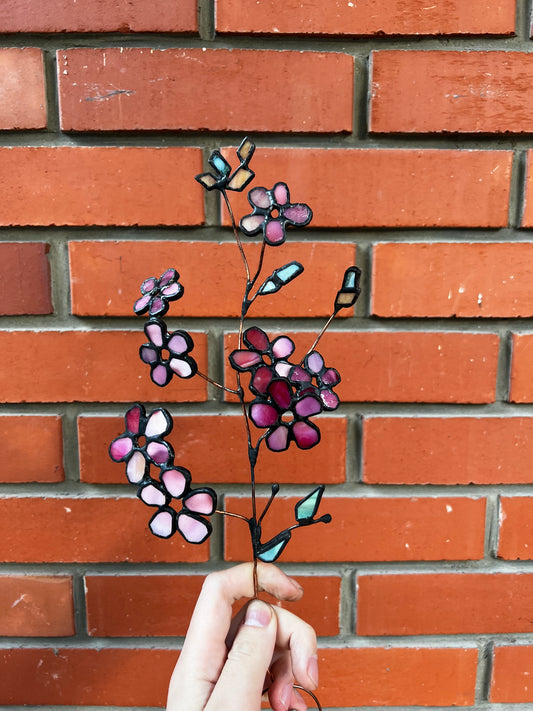 Sakura Flower 鑲嵌玻璃(桃紅)