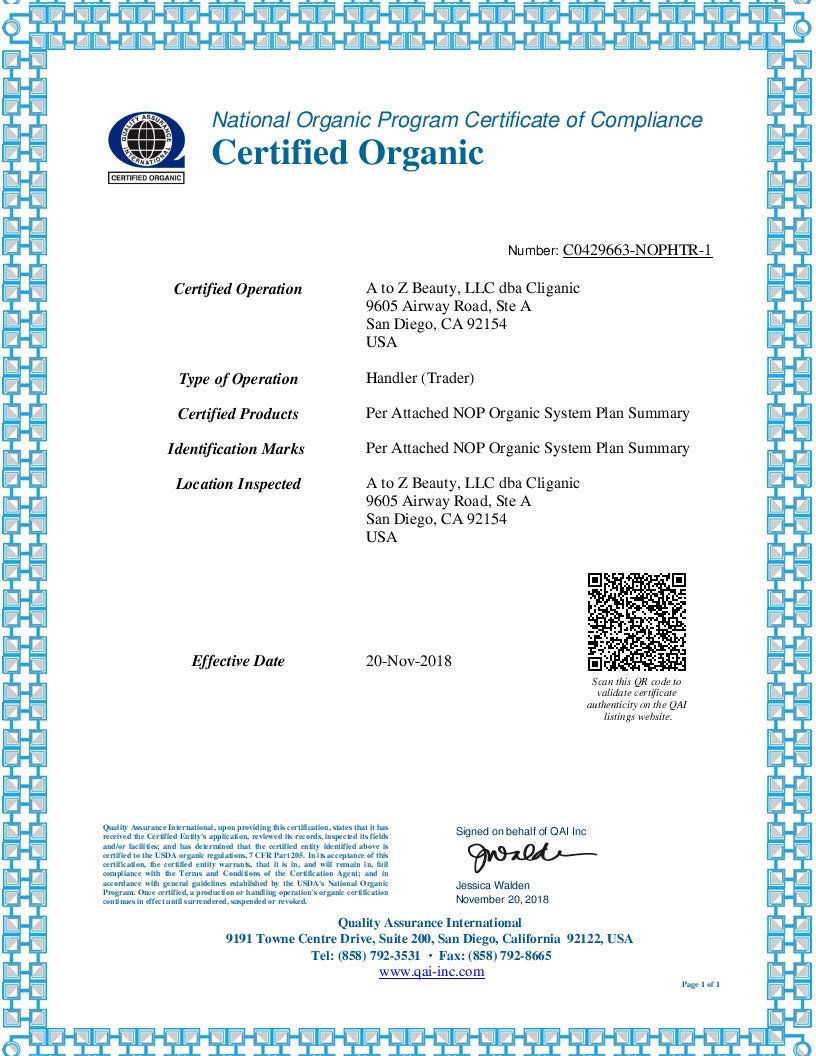 Cliganic 8件組合 100%有機純香氛精油