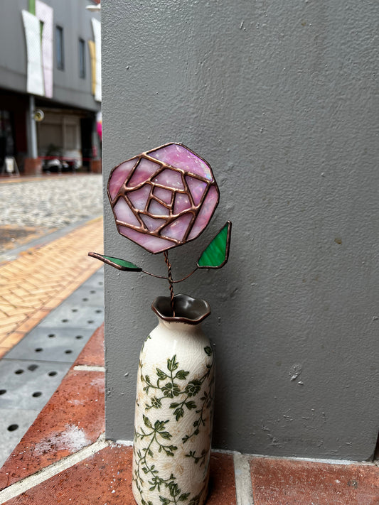 Rose Flower 鑲嵌玻璃