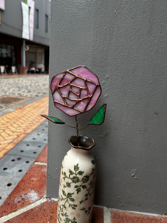 Rose Flower 鑲嵌玻璃