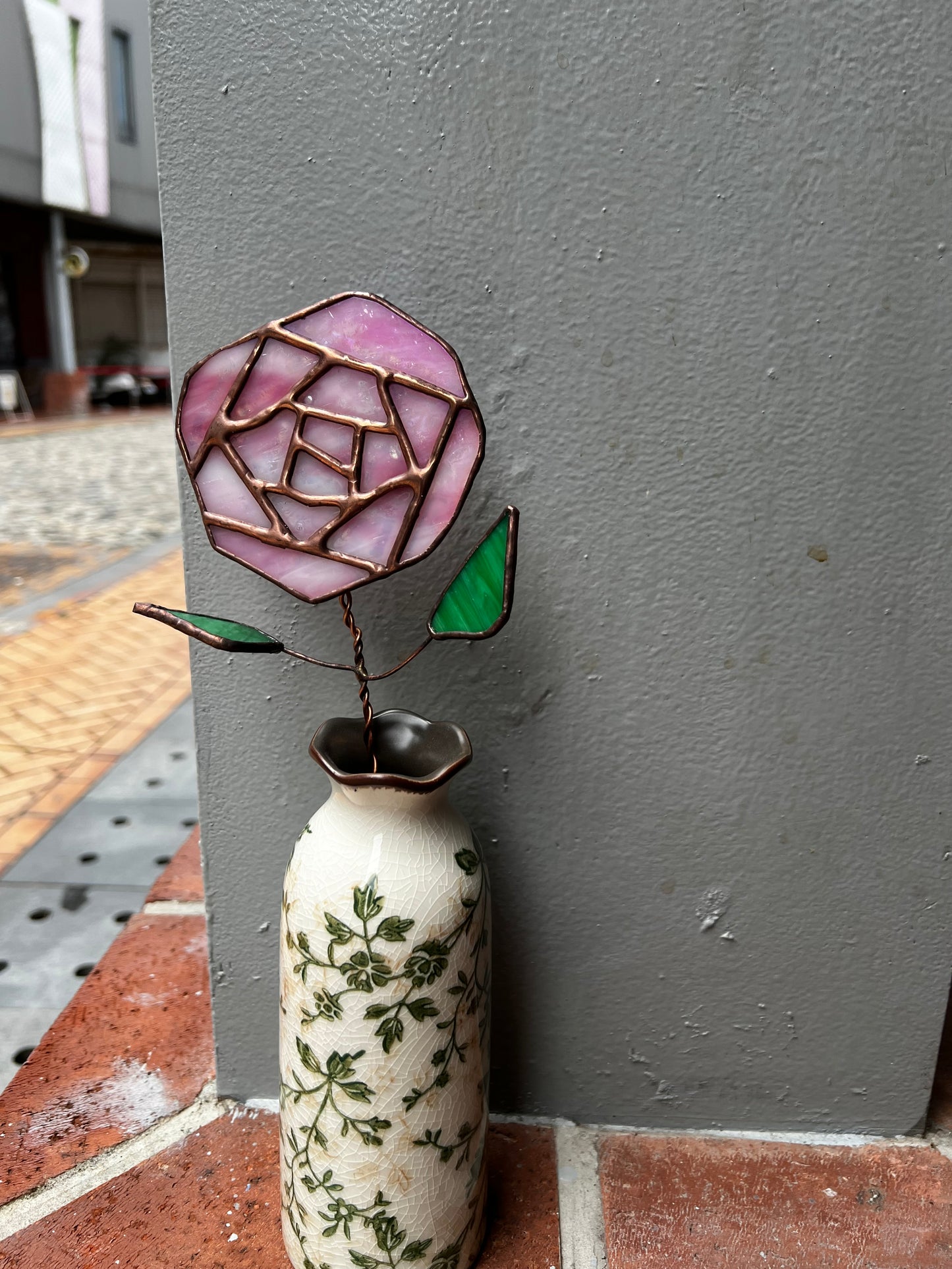 Rose Flower 鑲嵌玻璃