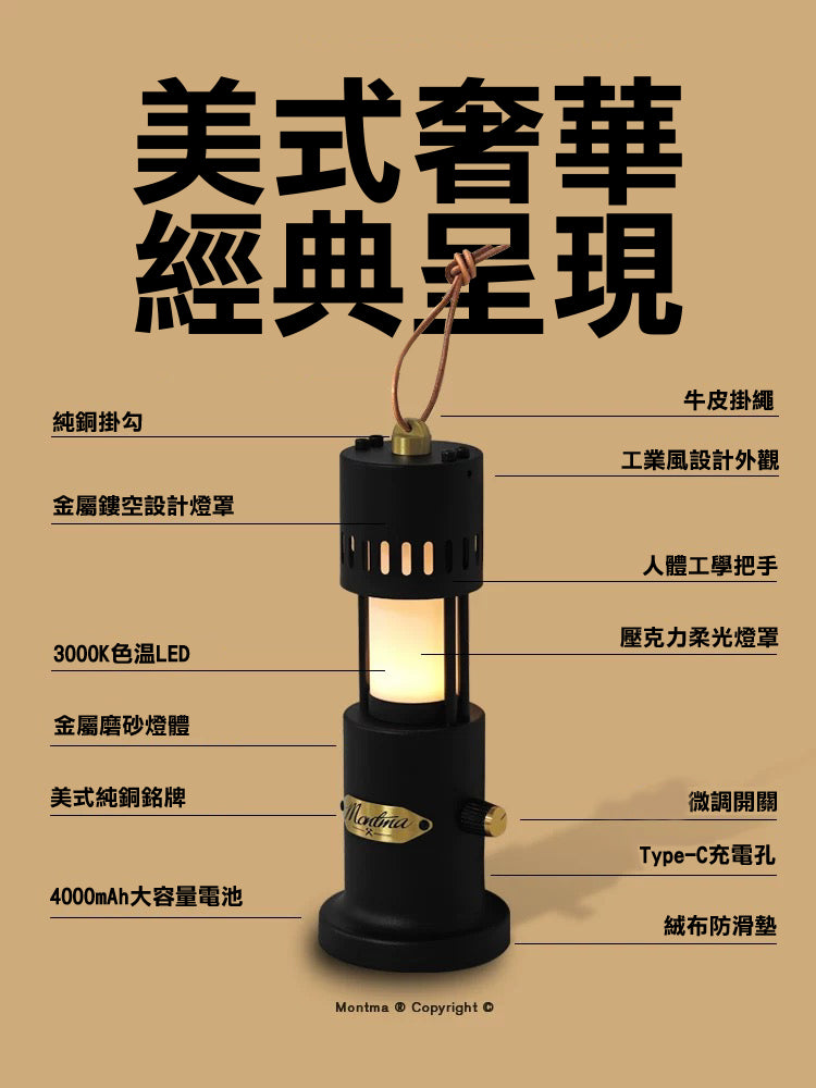 Montma V4充電式露營燈