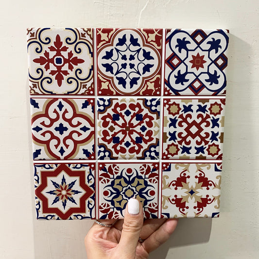 陶瓷隔熱鍋墊-紅色方形