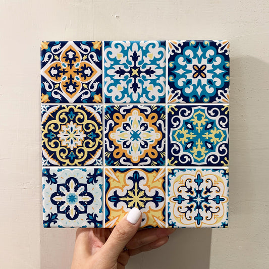 陶瓷隔熱鍋墊-藍色方形